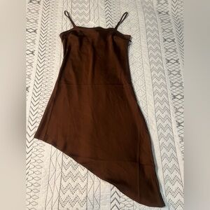 Forever 21 NWT brown formal dress satin small